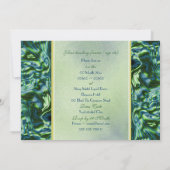 ターコイズグリーンのエレガントなフォーマルパーティー 招待状 (裏面)