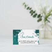 ターコイズグリーンのペイントスプラッター - 詳細 - エンクロージャーカード (スタンド正面)