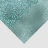 ターコイズグリーンのレースを使ったウェディングシャワーパーティー 薄葉紙 (詳細)