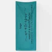 ターコイズグリーンの唇の美容院 横断幕 (縦)