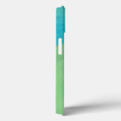 ターコイズグリーンの水彩波アート Case-Mate iPhoneケース (裏面 / 右)