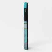 ターコイズグリーンの水彩波アート Case-Mate iPhoneケース (裏面/左)