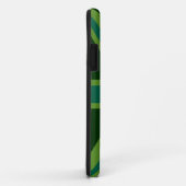 ターコイズグリーンの英国ユニオンフラッグ装飾 Case-Mate iPhoneケース (裏面/右)