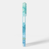 ターコイズグリーンウォーター色グリッターカスタマイズ Case-Mate iPhoneケース (裏面 / 右)