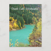 ターコイズグリーングラシャリーレイクイン秋はがき ポストカード (正面)