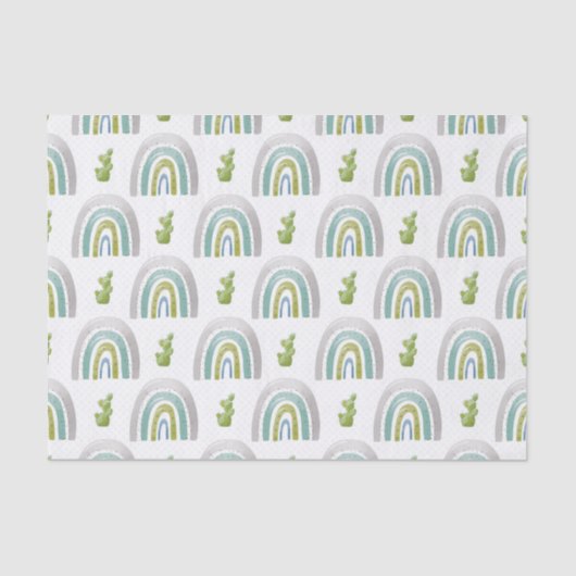 ターコイズグリーングレーレインボウズ 薄葉紙 (正面)