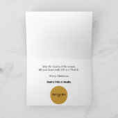 ターコイズグリーンゴールドフォイルクリスマスツリー カード (内部)