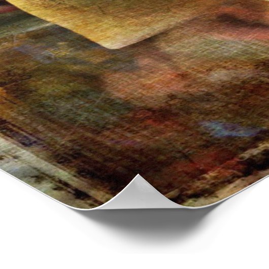 ターコイズグリーンサボテン写真開花植え付け ポスター (角)