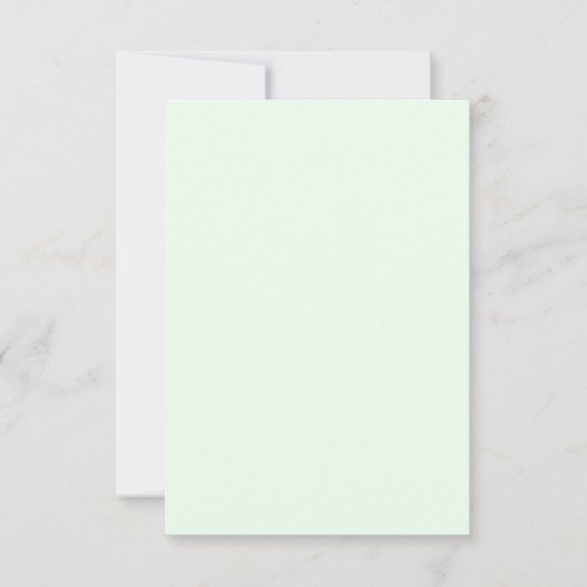ターコイズグリーンソフト淡い色のホワイトパステル無地のカラー カード (正面)