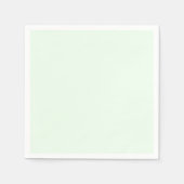 ターコイズグリーンソフト淡い色のホワイトパステル無地のカラー スタンダードカクテルナプキン (正面)