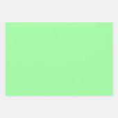 ターコイズグリーンソフト淡い色のホワイトパステル無地のカラー ラッピングペーパーシート (正面2)