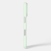 ターコイズグリーンソフト淡い色のホワイトパステル無地のカラー Case-Mate iPhoneケース (裏面 / 右)