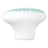 ターコイズグリーンタートルアンドマンダラ航海の セラミックノブ (側面)