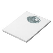 ターコイズグリーンドラゴンメダリオン ノートパッド (回転)