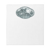 ターコイズグリーンドラゴンメダリオン ノートパッド (正面)