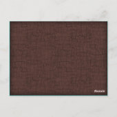 ターコイズグリーンブラウン鳥のテーブル番号カード ポストカード (裏面)