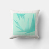 ターコイズグリーンブルー抽象芸術アート クッション (裏面)