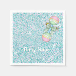 ターコイズグリーンブルー スタンダードカクテルナプキン