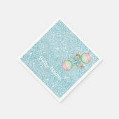 ターコイズグリーンブルー スタンダードカクテルナプキン (角)