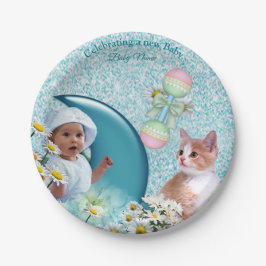 ターコイズグリーンブルー ペーパープレート