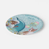 ターコイズグリーンブルー ペーパープレート (アングル)