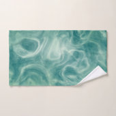 ターコイズグリーンマーブル抽象芸術 バスタオルセット (ハンドタオル)