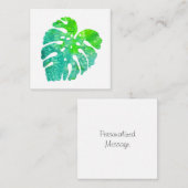 ターコイズグリーンモンスターリーフ ノートカード (正面/裏面)