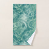 ターコイズグリーン抽象芸術 バスタオルセット (ハンドタオル)
