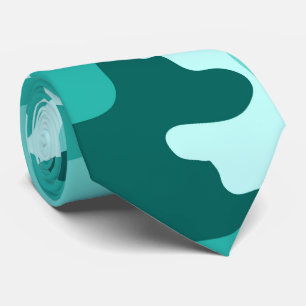 ターコイズグリーン迷彩柄ネックタイ ネクタイ