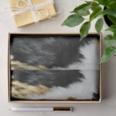 ターコイズグリーン金ゴールド白黒牛革 薄葉紙 (ギフト)