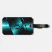 ターコイズグリーン金属デザイン ラゲッジタグ (裏面横)