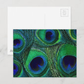 ターコイズグリーン ブルー ペアションフェアリー プリント / パターン ポストカード (正面/裏面)