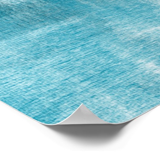 ターコイズグレイ抽象芸術 ポスター (角)