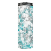 ターコイズグレーと白の大理石のテクスチャ タンブラー (裏面)