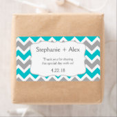 ターコイズグレーシェブロンカスタマイズウォーターボトル! ラベル (インサイチュ)