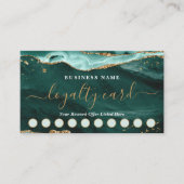 ターコイズゲート金ゴールドグリッタースクリプト10パンチ ロイヤリティカード (正面)