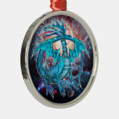 ターコイズコズミックドラゴンオーナメント メタルオーナメント (右)