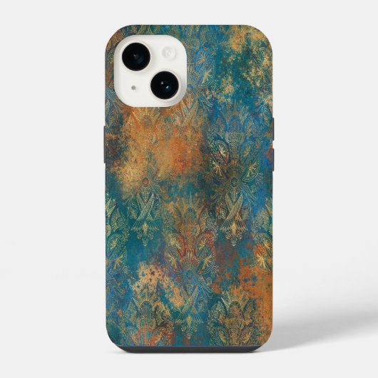 ターコイズコッパーパティナ iPhoneケース (裏面)