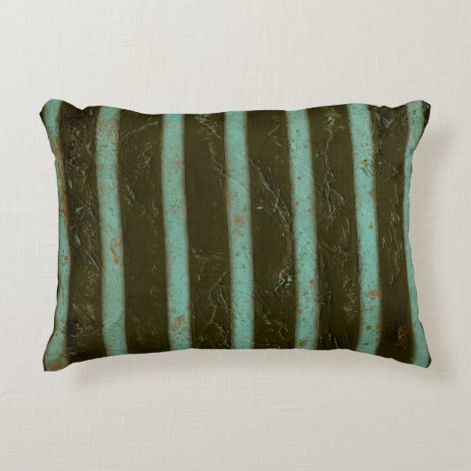 ターコイズコンテンポラリーエア格子 アクセントクッション (正面)