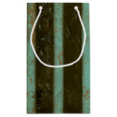 ターコイズコンテンポラリーエア格子 スモールペーパーバッグ (裏面)