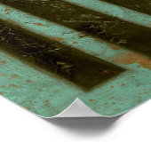 ターコイズコンテンポラリーエア格子 ポスター (角)