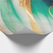 ターコイズコースト抽象芸術フローリングアート ラッピングペーパー (角)