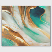 ターコイズコースト抽象芸術フローリングアート ラッピングペーパー (フラット)