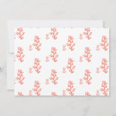 ターコイズコーラルシーホース結婚式招待状 招待状 (裏面)