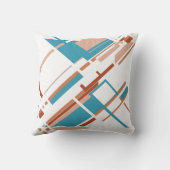 ターコイズコーラルラストダイアゴナルMCMモチーフインスパイア クッション (裏面)