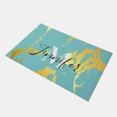 ターコイズゴールデンフォイル ドアマット (アングル)