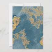 ターコイズゴールドのモダンなクリスチャン聖書の詩の結婚式 招待状 (裏面)