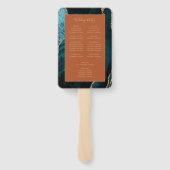 ターコイズゴールドアゲートオレンジウェディングプログラム ハンドファン (裏面)