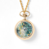 ターコイズゴールドマーブルペンダント - ネックレスウォッチギフト 腕時計 (正面)