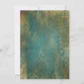 ターコイズゴールドライト卒業パーティー招待状 招待状 (裏面)